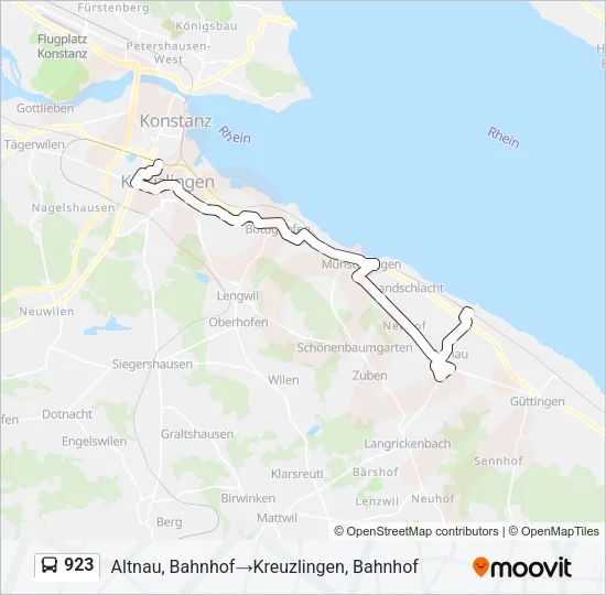 923 Bus Line Map
