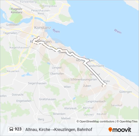 923 Bus Line Map