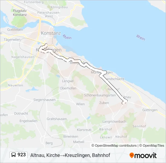 923 Bus Line Map
