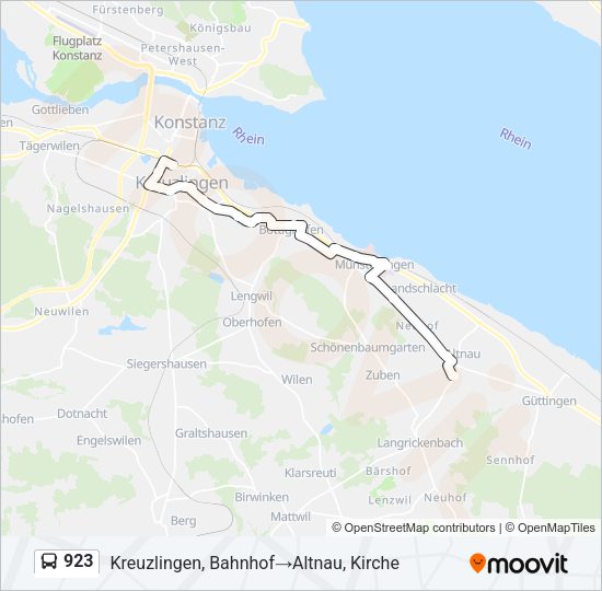 923 Bus Line Map