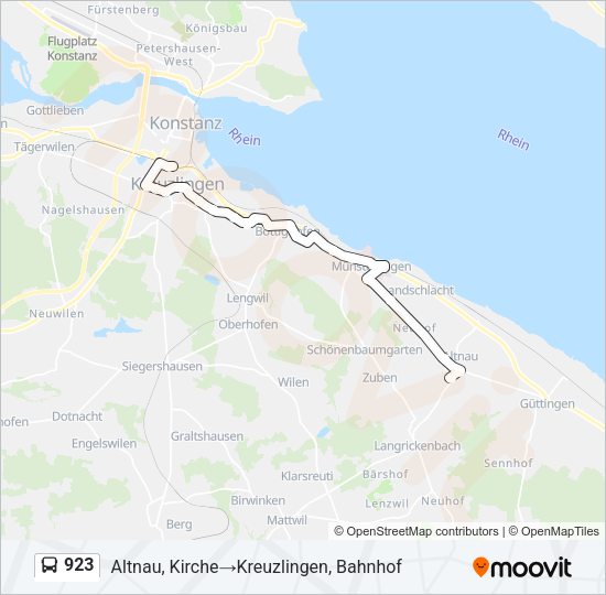 923 Bus Line Map