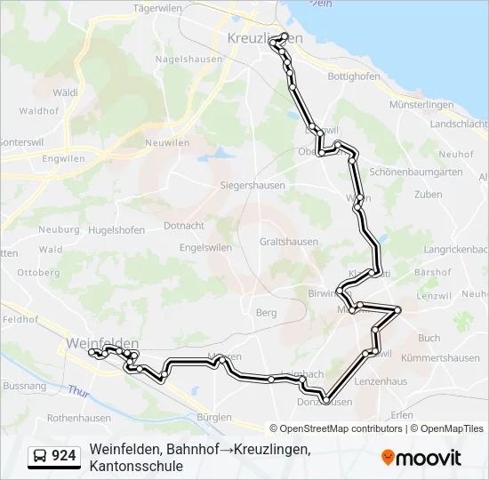 924 Bus Line Map