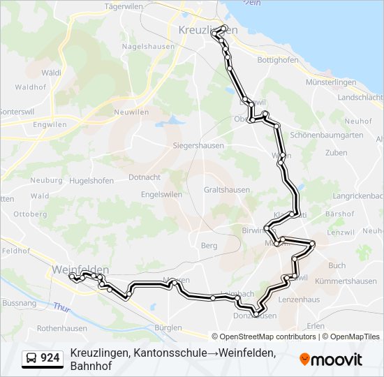 924 Bus Line Map