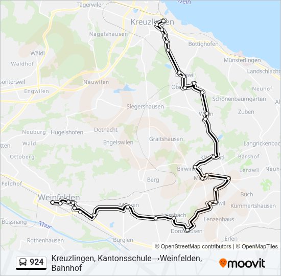 924 Bus Line Map