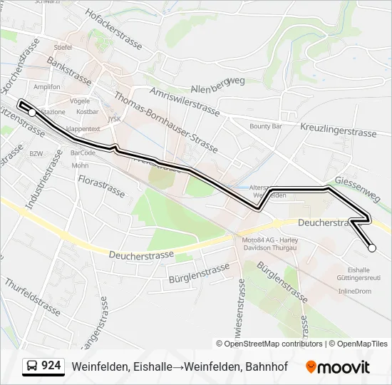 924 Bus Line Map