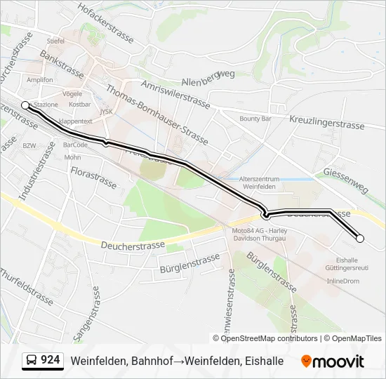 924 Bus Line Map
