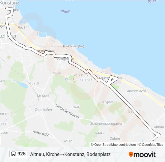 925 Bus Line Map
