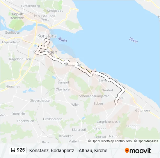 925 Bus Line Map