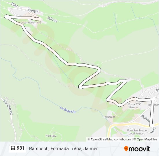 931 Bus Line Map