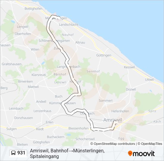931 Bus Line Map