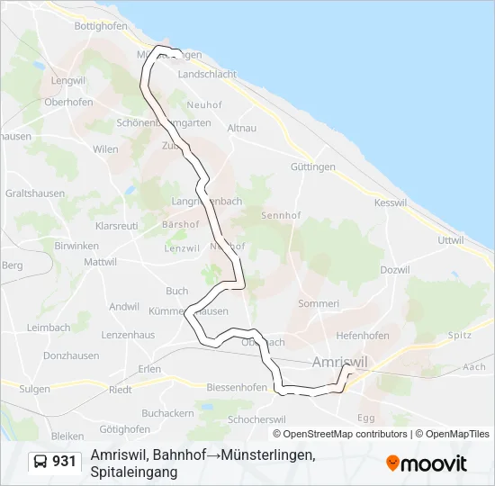 931 Bus Line Map
