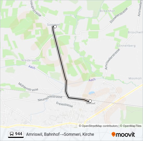 944 Bus Line Map