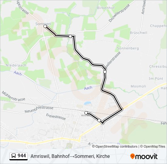 944 Bus Line Map