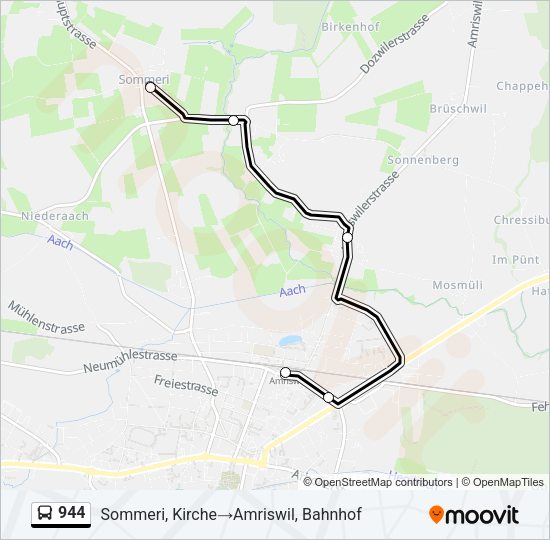 944 Bus Line Map