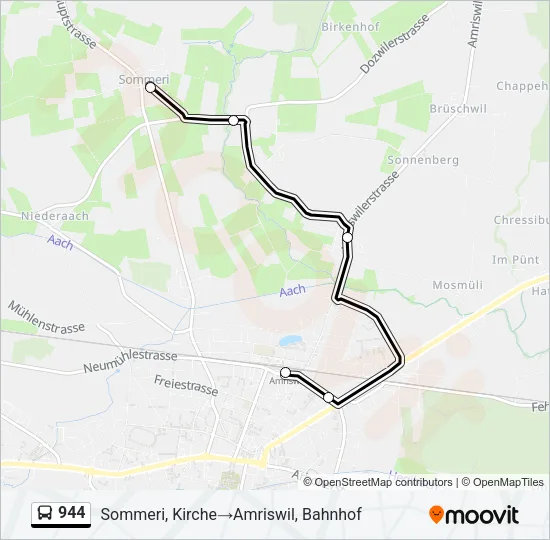 944 Bus Line Map