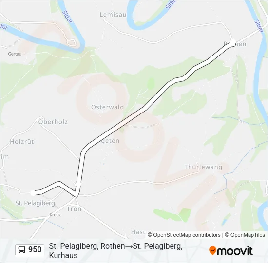 950 Bus Line Map