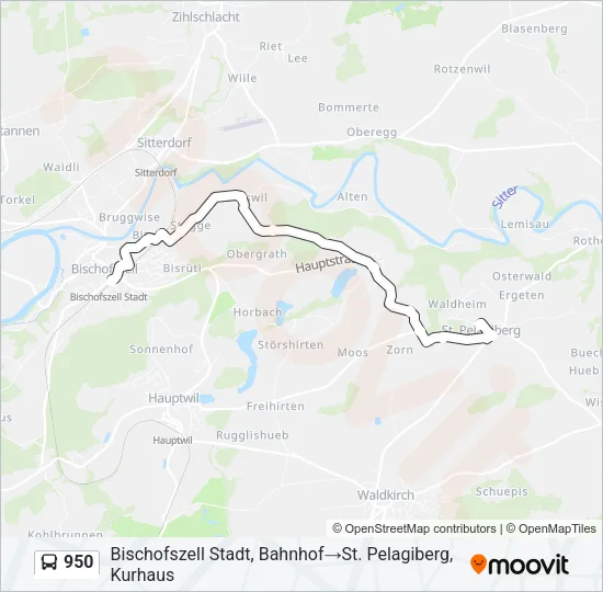 950 Bus Line Map