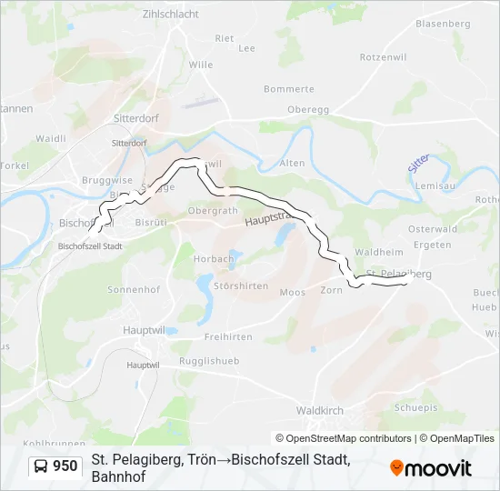 950 Bus Line Map
