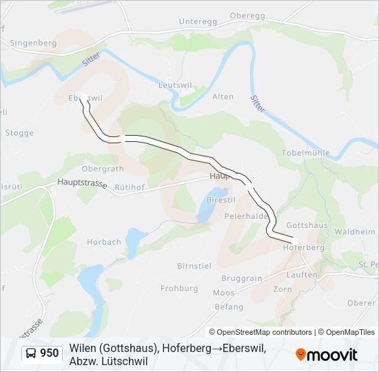 950 Bus Line Map