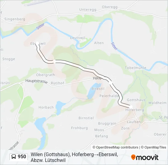 950 Bus Line Map