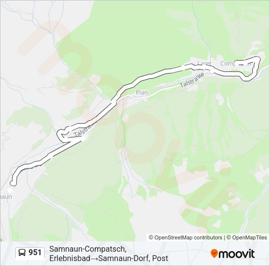 951 Bus Line Map