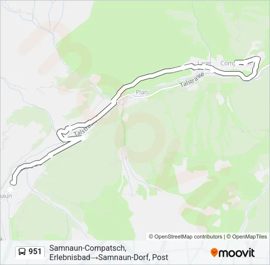 951 Bus Line Map