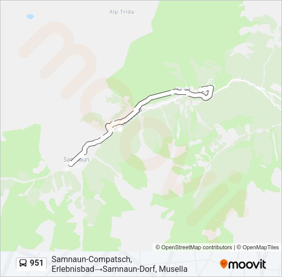 951 Bus Line Map