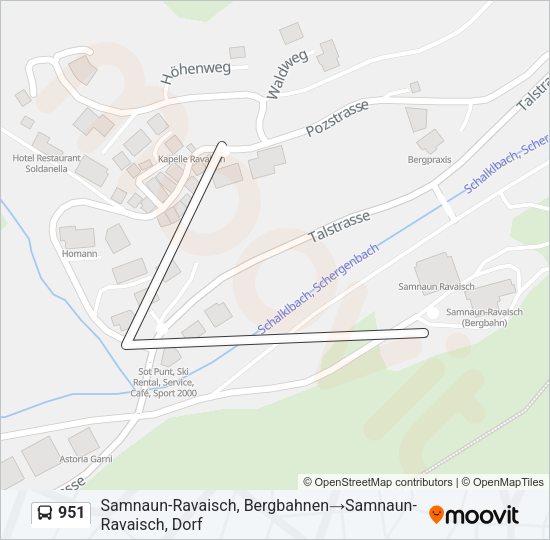 951 Bus Line Map