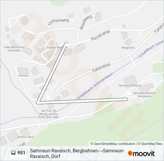 951 Bus Line Map