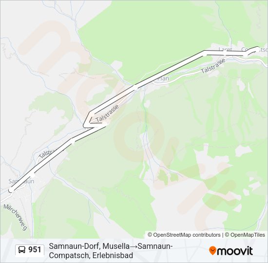 951 Bus Line Map