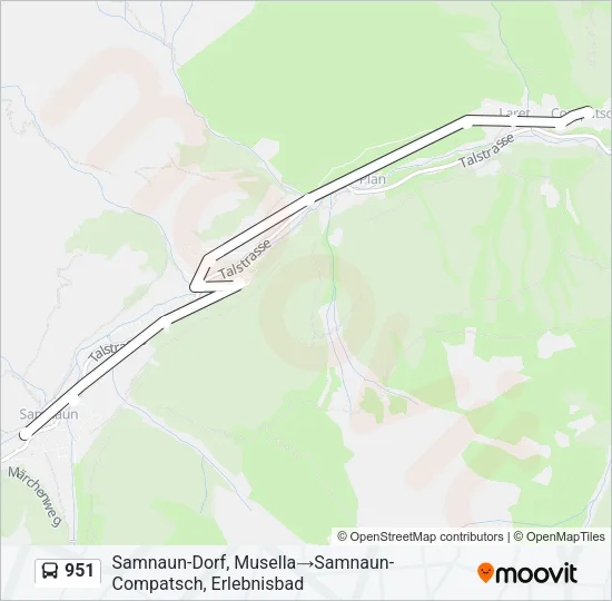 951 Bus Line Map