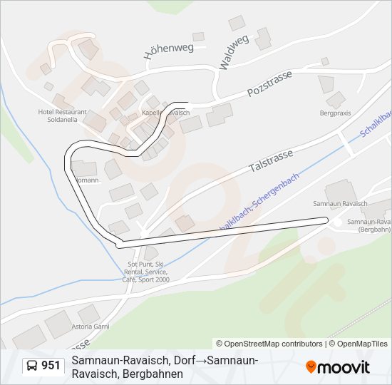 951 Bus Line Map