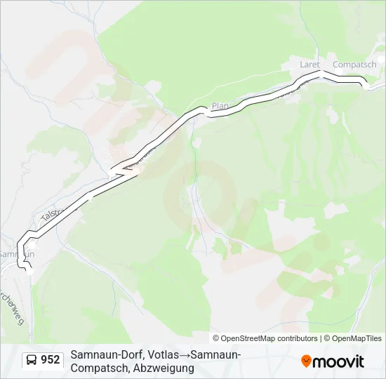 952 Bus Line Map