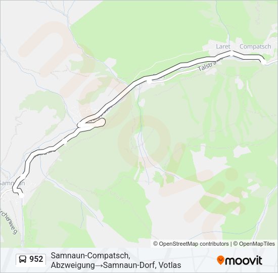 952 Bus Line Map