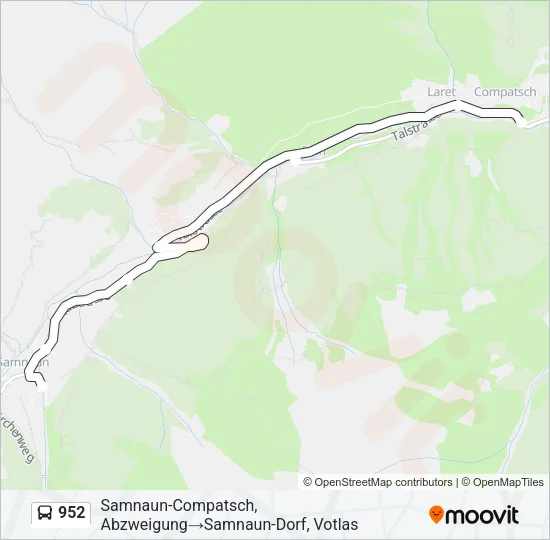 952 Bus Line Map
