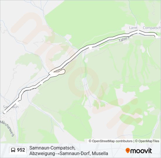 952 Bus Line Map
