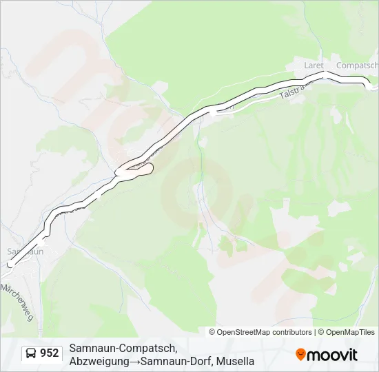 952 Bus Line Map
