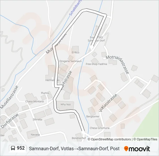 952 Bus Line Map
