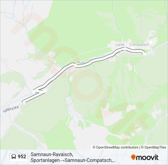 952 Bus Line Map