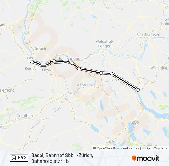 EV2 Bus Line Map