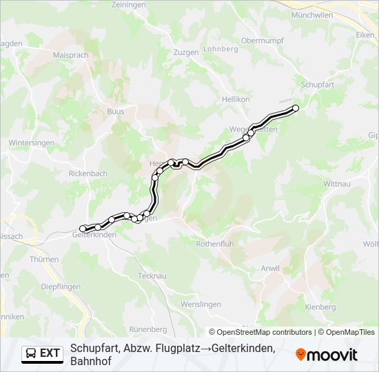 EXT Bus Line Map