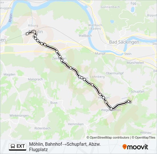 EXT Bus Line Map