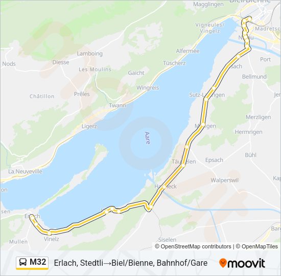 M32 Bus Line Map