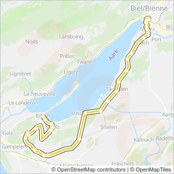 Plan de la ligne M32 de bus