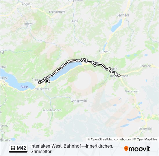 M42 bus Line Map