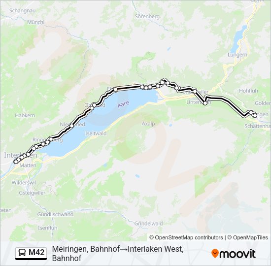M42 Bus Line Map