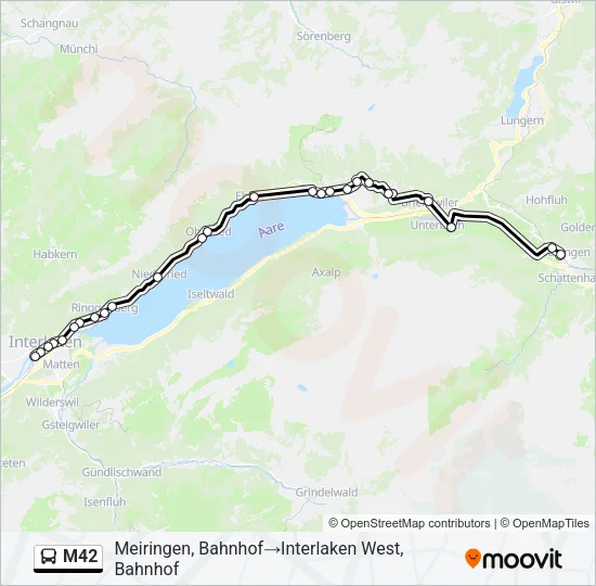 M42 Bus Line Map