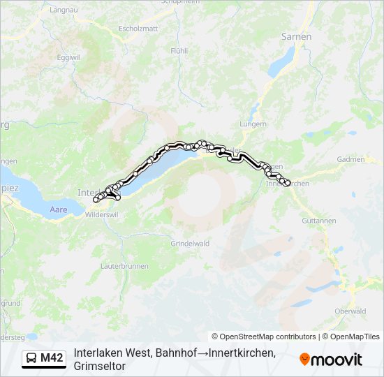 M42 Bus Line Map