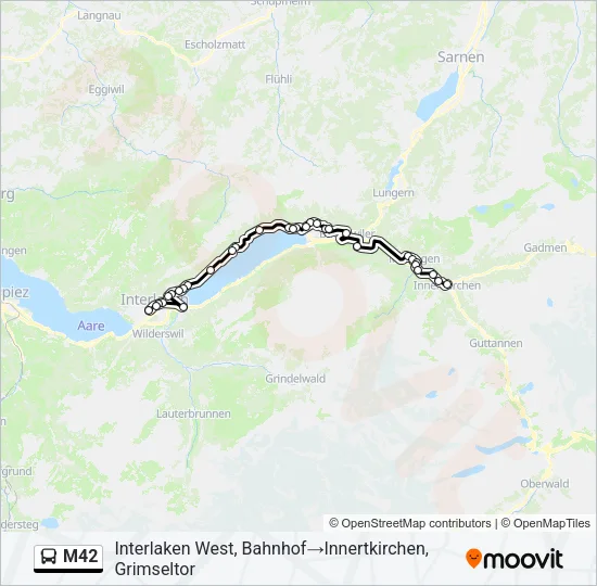 M42 Bus Line Map
