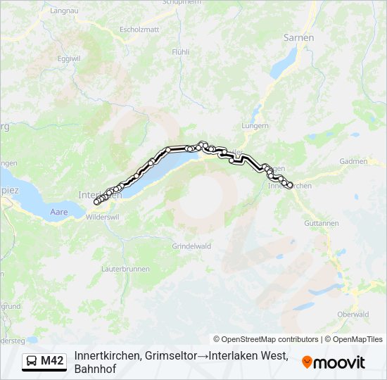 M42 Bus Line Map